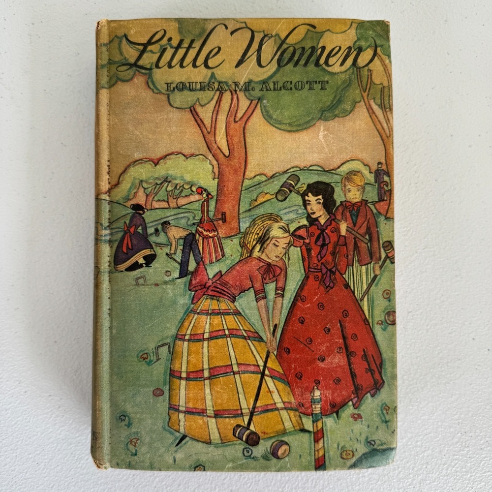Vintage Little Women Louisa M Alcott Blue Ribbon Illustrated Hardcover Book